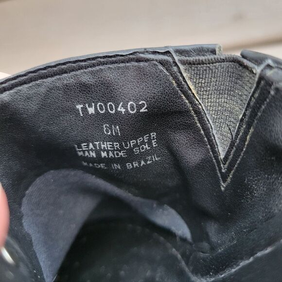 Vintage 90s y2k Tommy Hilfiger Bratz Black Leather Platform Wedge Chunky Mules 6 - Picture 6 of 9